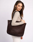 Taylor Woven Leather Tote Bag