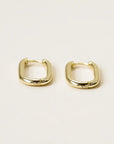 JK Large Rectangle Gold Hoop Earrings