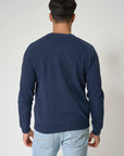 Navy Men's Cotton Crew Neck Sweater
