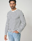 Breton M's Long Sleeve Striped Crew Neck T-Shirt