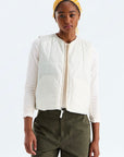 TNF W's Lhotse LT Insulated Vest-White Dune