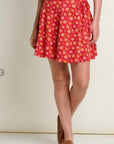 Freesia Wrap Skirt: Crabapple Print