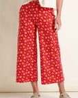 Chaka Wide Leg Pant: Crabapple Print