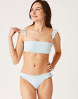 Bev Ruffle Swim Suit Bottom - Ice