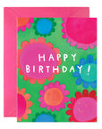 E. Frances Flower Power Colorful Birthday Greeting Card