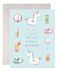 E. Frances Pool Party Birthday Greeting Card