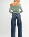 The Low Rise Dark Denim Slouch Jean