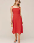 Bella Dahl Apron Midi Dress-Scarlet Sand
