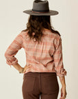 Dylan Gauze Shirt : Rosewood Plaid