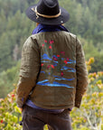 Marais Reversible Jacket: Fir/Capri Batik