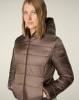 Save the Duck Reversible Faux Fur Laila Hooded Jacket: Mud Grey