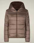 Save the Duck Reversible Faux Fur Laila Hooded Jacket: Mud Grey
