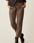 Zoe Twill Pant: Espresso