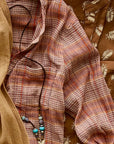 Dylan Gauze Shirt : Rosewood Plaid
