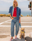 Dana Barrel Pant: Blue Ridge