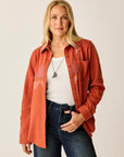Fairbanks Supersoft Long Sleeve Shirt: Copper Zig Zag