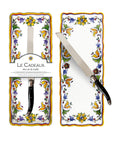 Le Cadeaux Baguete Tray with Bread Knife Gift Set