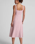 Featherweight At the Ready Square Neck Dress-Pink Haze