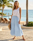 Sky Blue Lyon Cotton Tied Skirt