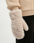 Teddy Shearling Curly Mittens