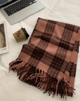 Rosewood Check W's Scarf