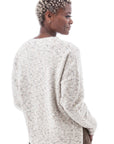 Elsa V-Neck Sweater: Egret