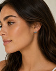 JK Offset Trio: Fire Opal & Gold Earrings
