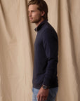 Purmeso Weekend 1/4 Zip in Navy