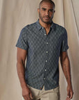 TNB Freshwater Short Sleeve Button Up Shirt: Summer Navy Check