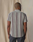 TNB Freshwater Short Sleeve Button Up Shirt: Americana Stripe