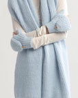 Wool Blend Waffle Knit Flip Mittens