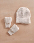 Wool Blend Waffle Knit Flip Mittens
