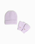 Wool Blend Waffle Knit Flip Mittens