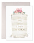 E. Frances Frosted Wedding Greeting Card
