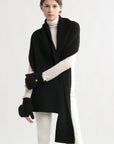 Wool Blend Rib Knit Scarf