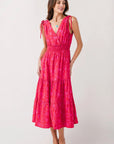 Woven Bora Floral Print Tiered Dress