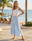 Sky Blue Lyon Cotton Tied Skirt