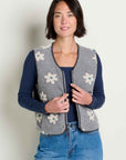 Sespe Sherpa Vest- Heather Grey Pattern