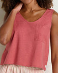 Taj Hemp Button Back Tank Top
