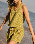 Taj Hemp Button Back Tank Top