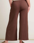 Chaka Textured Wide Leg Pant: Chestnut
