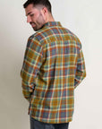 Creekwater Long Sleeve Button Down Flannel Shirt-Coyote