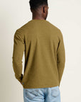 Framer Men's Long Sleeve Waffle Crew Neck: Fir