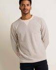 Framer Men's Long Sleeve Waffle Crew Neck: Heather Grey