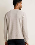 Framer Men's Long Sleeve Waffle Crew Neck: Heather Grey
