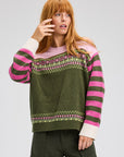 Z&P Fairisle Sweater: Olive Mix