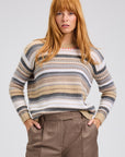 Z&P Mohair Stripe Sweater: Oatmeal