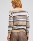 Z&P Mohair Stripe Sweater: Oatmeal