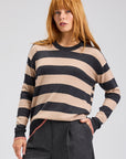 Z&P Multi Stripe Crew: Black