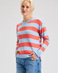Z&P Multi Striped Crew Neck Sweater